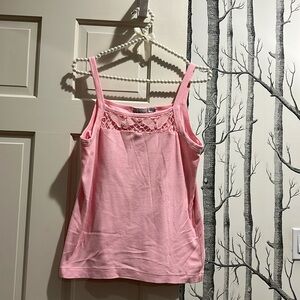 BUTTERFLY PINK TREASURE TOPS TANK TOP-SIZE LARGE